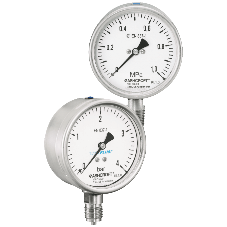Ashcroft All-welded Stainless Steel Process Pressure Gauge, T5500/T6500